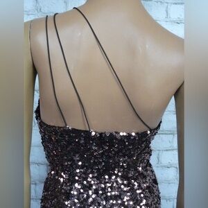 ASTR The Label Rose Gold Sequin Formal Dress Size Medium NWT
